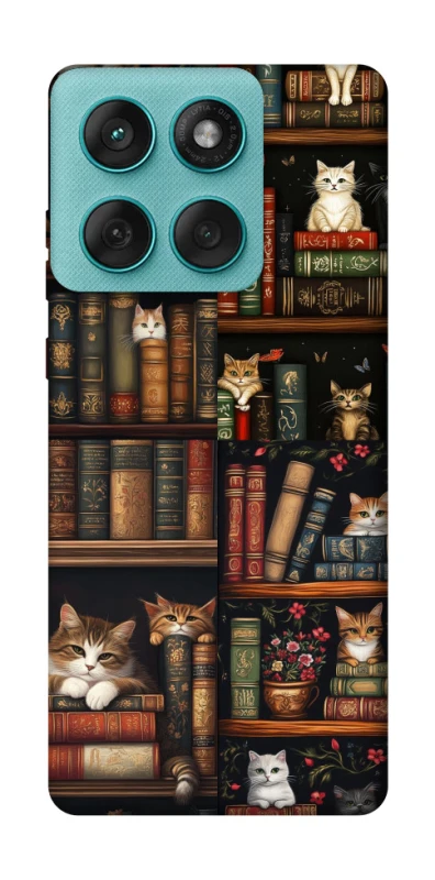 Чохол на Motorola Edge 60 Fusion Cats & Books фото 1 з 1