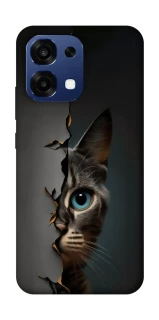 Чехол на Oppo A6 Pro 4G/5G Кот-подглядыватель v2 фото 1 из 2