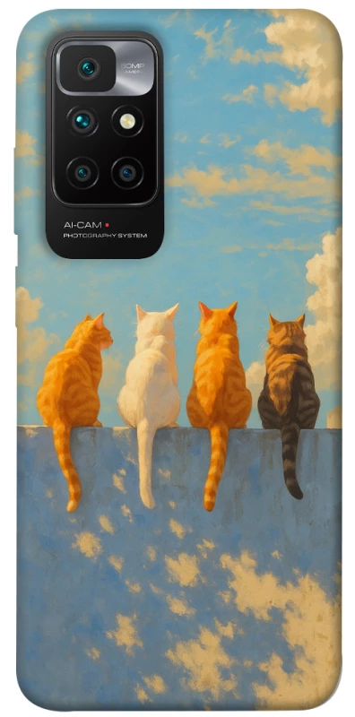 Чохол на Xiaomi Redmi 10 cats on wall фото 1 з 1