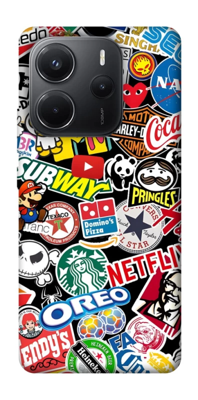 Чехол на Xiaomi Redmi Note 14 4G (Int. version) brands фото 1 из 1