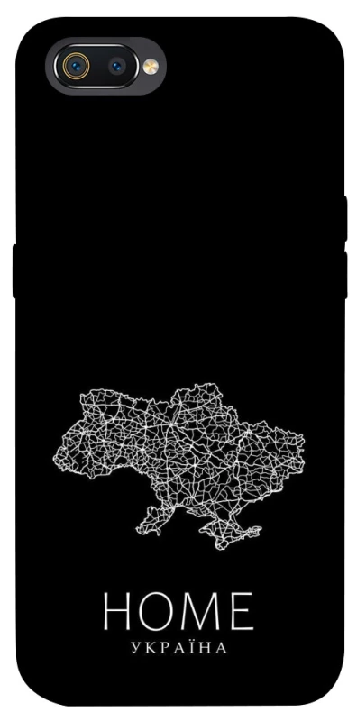 Чохол на Realme C2 Ukraine black map фото 1 з 1