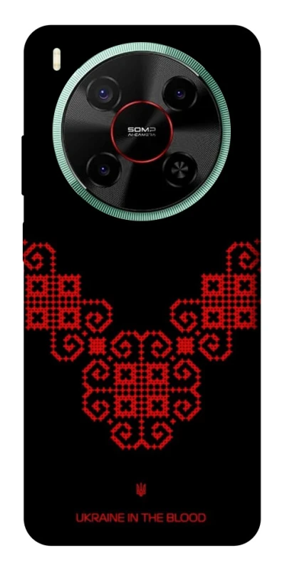 Чохол на ZTE Nubia V70 Max Чорно-червона вишиванка фото 1 з 1