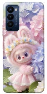 Чохол на TECNO Camon 18 Labubu & Flowers ver.1 фото 1 з 1