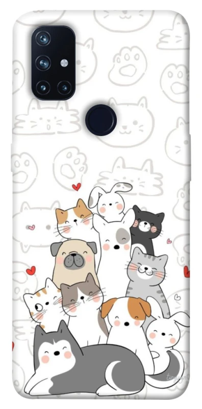 Чохол на OnePlus Nord N10 5G Funny Pets фото 1 з 1