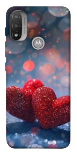 Чохол на Motorola Moto E20 Red hearts фото 1 з 1