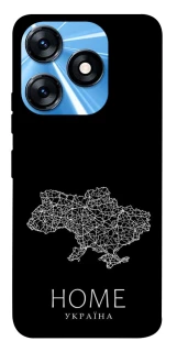 Чохол на TECNO Spark 10 Ukraine black map фото 1 з 1