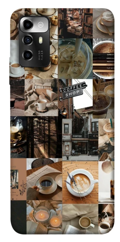Чохол на ZTE Blade V40 Vita Coffee collage ver.3 фото 1 з 1