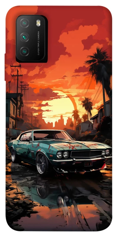 Чохол на Xiaomi Poco M3 Car at sunset фото 1 з 1