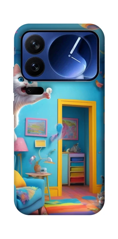 Чехол на Xiaomi 17 Pro crazy cat фото 1 из 1