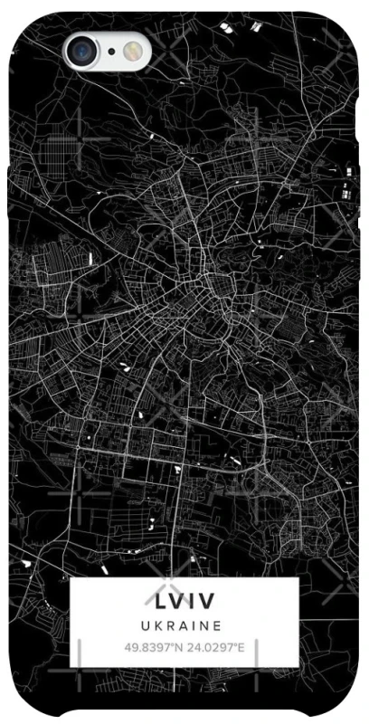 Чохол на Apple iPhone 6/6s (4.7") Lviv map ver.2 фото 1 з 1