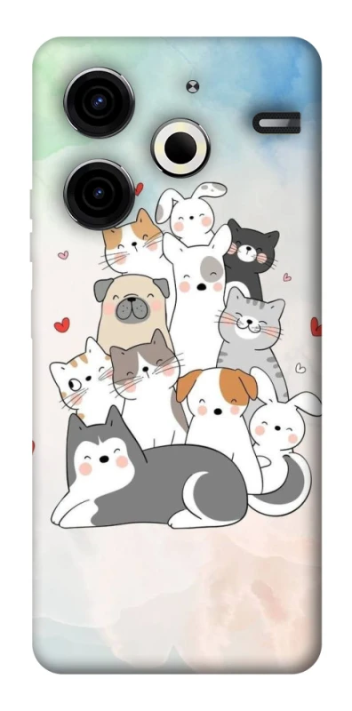 Чохол на TECNO Pova 6 Neo (LI6) Funny Pets ver.2 фото 1 з 1