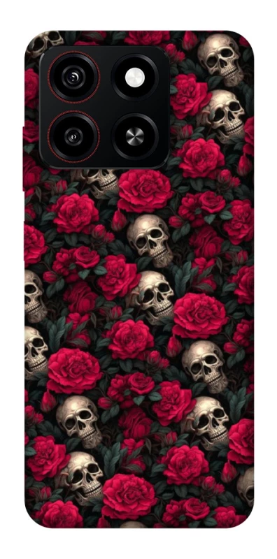 Чохол на ZTE Blade A35 4G Черепа та рози фото 1 з 1