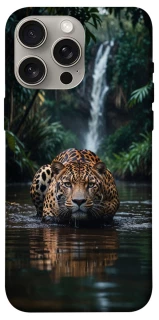 Чехол на Apple iPhone 15 Pro Max (6.7") Leopard in water фото 1 из 1