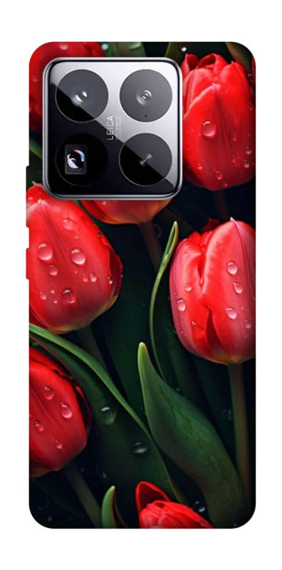 Чехол на Xiaomi 15 Pro Красные тюльпаны фото 1 из 1