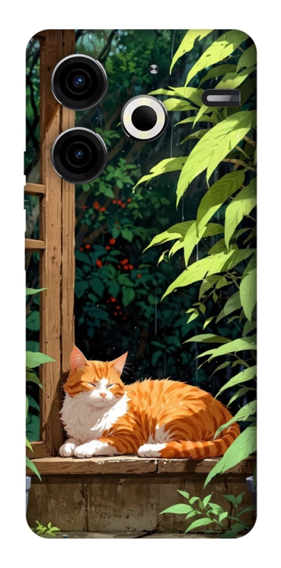Чохол на TECNO Pova 6 Neo (LI6) red cat фото 1 з 1