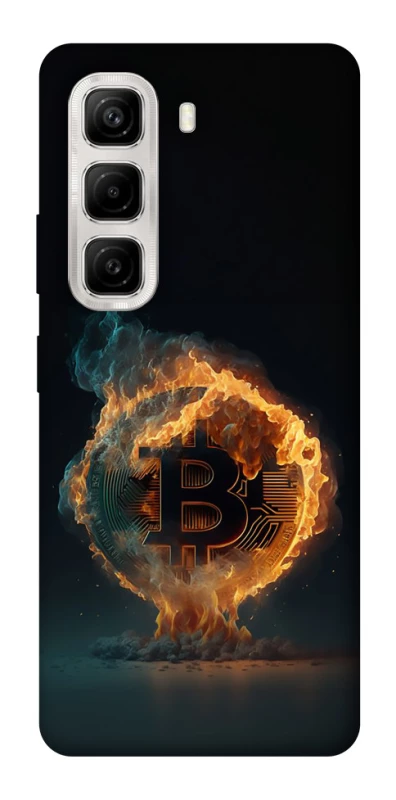 Чехол на Infinix Hot 50 4G Fire Bitcoin фото 1 из 1