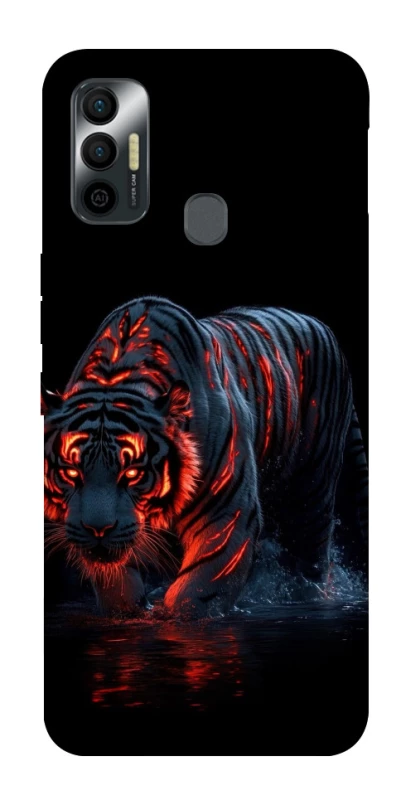 Чохол на TECNO Spark 7 fire tiger фото 1 з 1