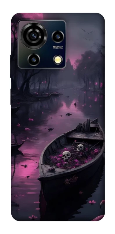 Чехол на ZTE Blade V50 Vita Boat and flamingo фото 1 из 1