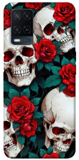Чехол на Oppo A54 4G skull and rose фото 1 из 1