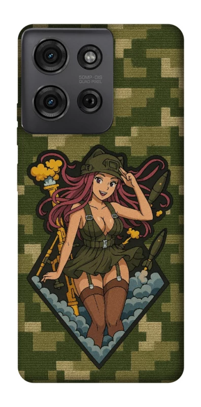 Чохол на Motorola Moto G75 Military Waifu фото 1 з 1