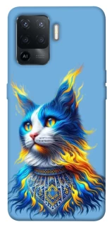 Чохол на Oppo Reno 5 Lite Кіт патріот фото 1 з 1