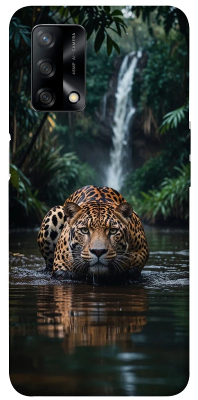 Чехол на Oppo A74 4G Leopard in water фото 1 из 1