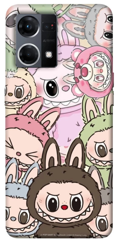 Чохол на Oppo Reno 7 4G All Labubu 3 фото 1 з 1