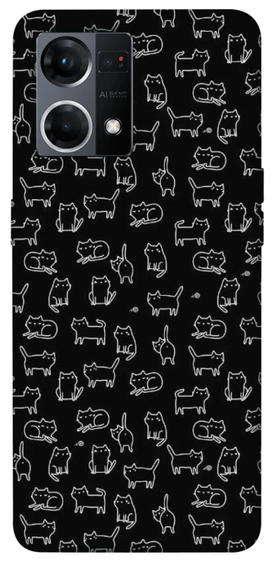 Чохол на Oppo Reno 7 4G Black Cats фото 1 з 1