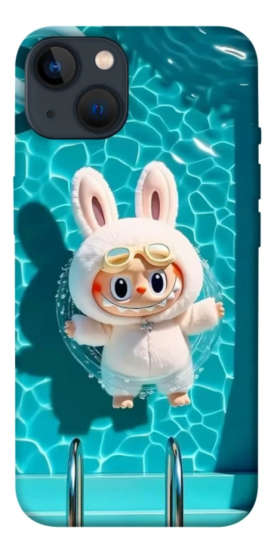 Чохол на Apple iPhone 13 (6.1") Labubu in the pool ver.2 фото 1 з 1