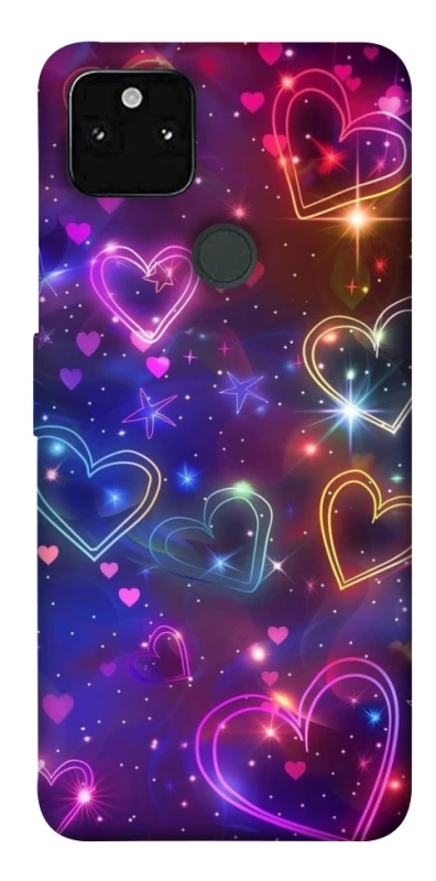 Чехол на Google Pixel 5A Drawn hearts фото 1 из 1