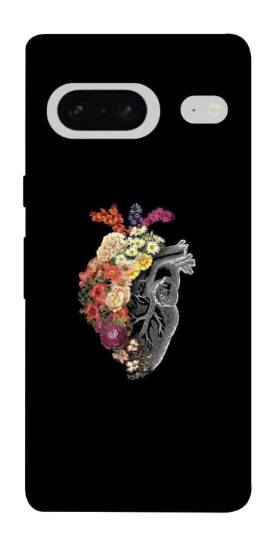 Чехол на Google Pixel 7 Heart with flowers фото 1 из 1