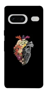 Чехол на Google Pixel 7 Heart with flowers фото 1 из 1