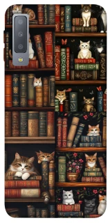 Чехол на Samsung A750 Galaxy A7 (2018) Cats & Books фото 1 из 1