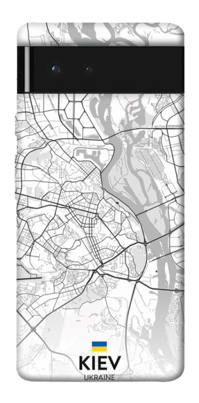 Чехол на Google Pixel 6 Kiev white map фото 1 из 1