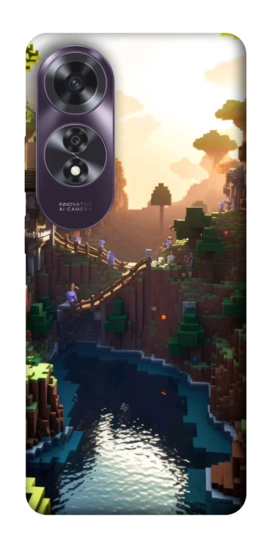 Чохол на Oppo A60 Minecraft sunset фото 1 з 1