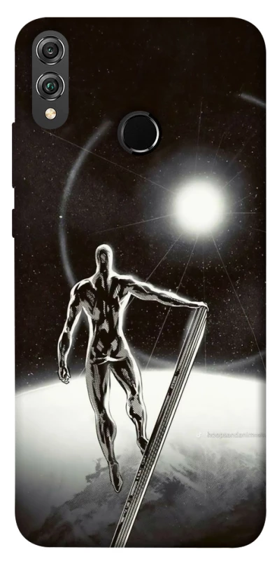 Чехол на Huawei Honor 8X Серебряный сёрфер фото 1 из 1