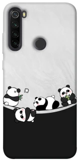 Чохол на Xiaomi Redmi Note 8T Four pandas фото 1 з 1
