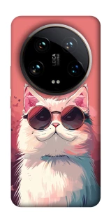 Чехол на Xiaomi 14 Ultra Сat with glasses фото 1 из 1