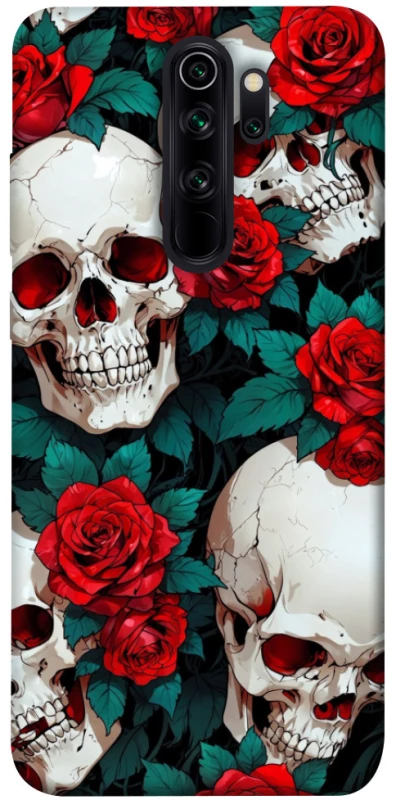 Чехол на Xiaomi Redmi Note 8 Pro skull and rose фото 1 из 1