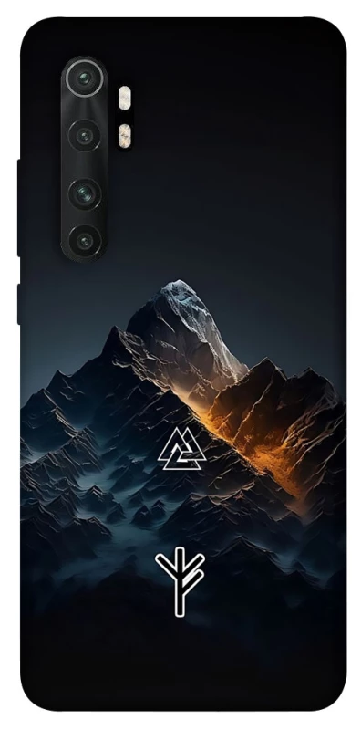 Чехол на Xiaomi Mi Note 10 Lite Руны в горах фото 1 из 1