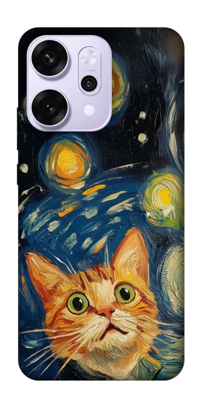Чехол на Oppo Reno 14 Pro paint cat фото 1 из 1