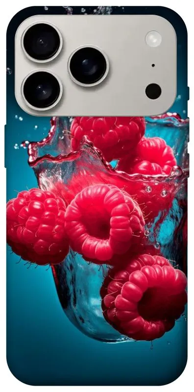 Чохол на Apple iPhone 18 Pro Малинка у воді фото 2 з 2