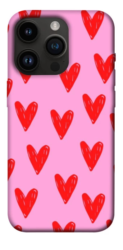 Чехол на Apple iPhone 14 Pro (6.1") Red hearts 2 фото 1 из 1