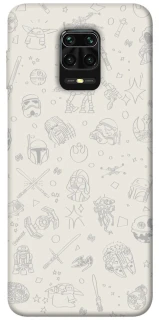 Чехол на Xiaomi Redmi Note 9s / Note 9 Pro / Note 9 Pro Max Star Wars background ver.1 фото 1 из 1