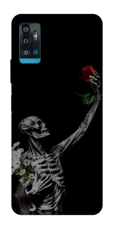 Чехол на ZTE Blade A71 Skeleton vs Rose фото 1 из 1
