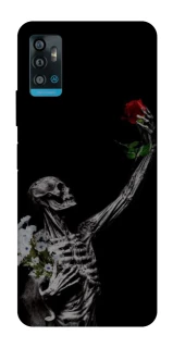 Чехол на ZTE Blade A71 Skeleton vs Rose фото 1 из 1
