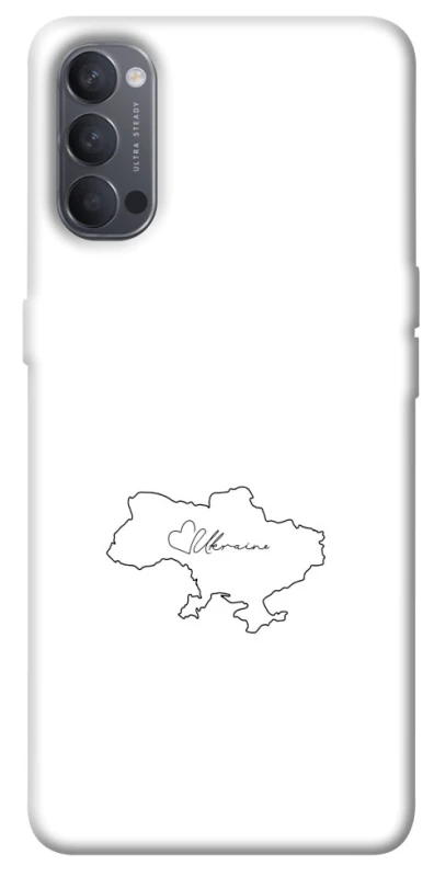 Чохол на Oppo Reno 4 Ukraine map фото 1 з 1