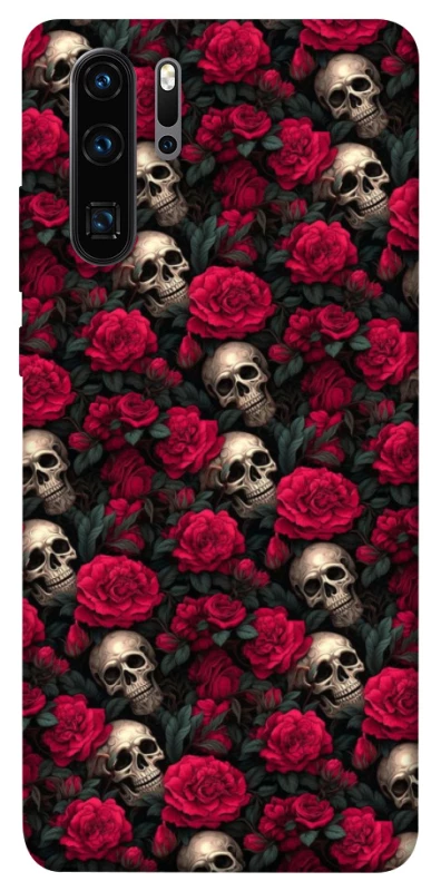 Чохол на Huawei P30 Pro Черепа та рози фото 1 з 1