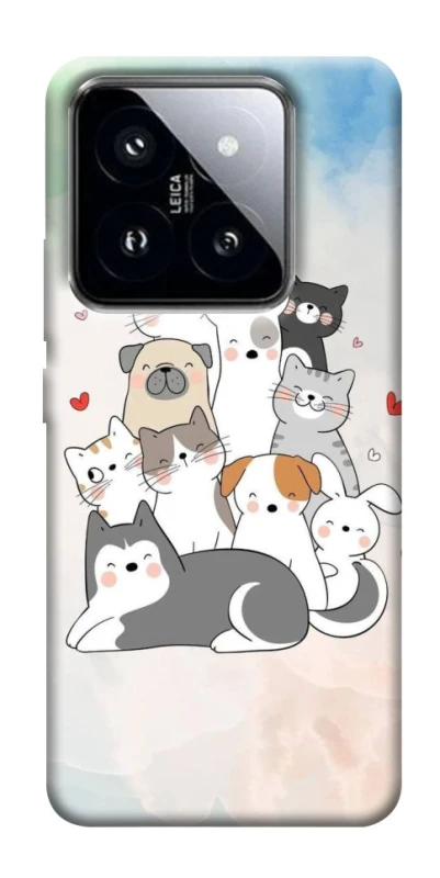 Чохол на Xiaomi 14 Pro Funny Pets ver.2 фото 1 з 1