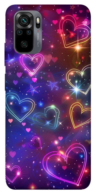 Чохол на Xiaomi Redmi Note 10 / Note 10s Drawn hearts фото 1 з 1